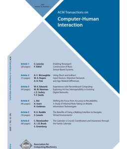 ACM Transactions on Computer-Human Interaction (ACM TOCHI)